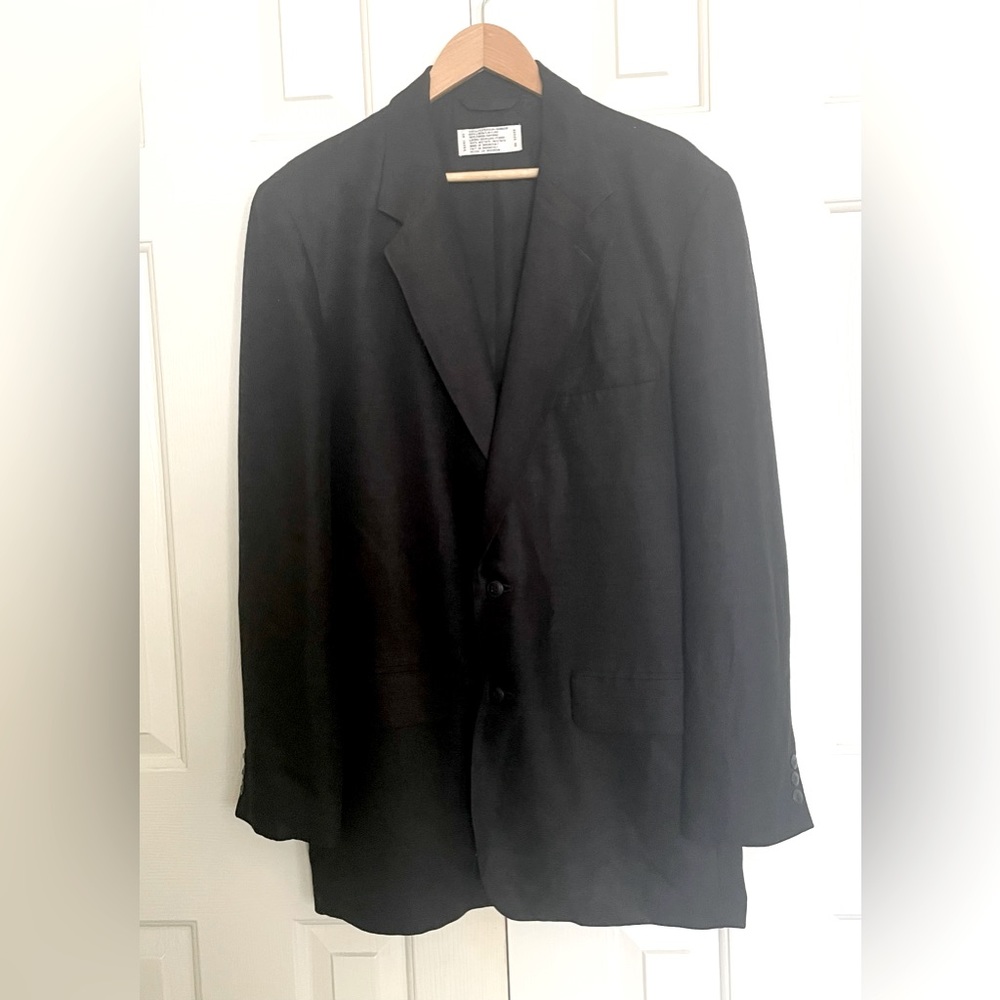 CLAIBORNE Men’s black linen blend sport coat. Size 40L
